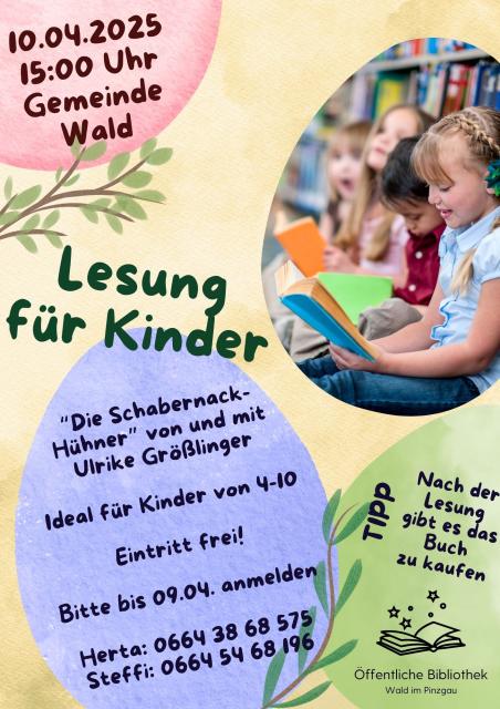 Einladung zur Lesung von "Die Schabernack-Hühner"